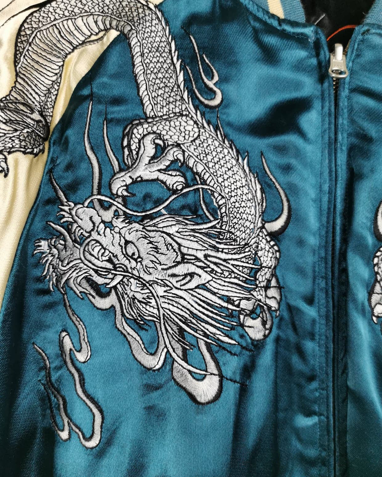 [OWL Moon x Double Dragon]  Bomber jacket Vintage / Reversable