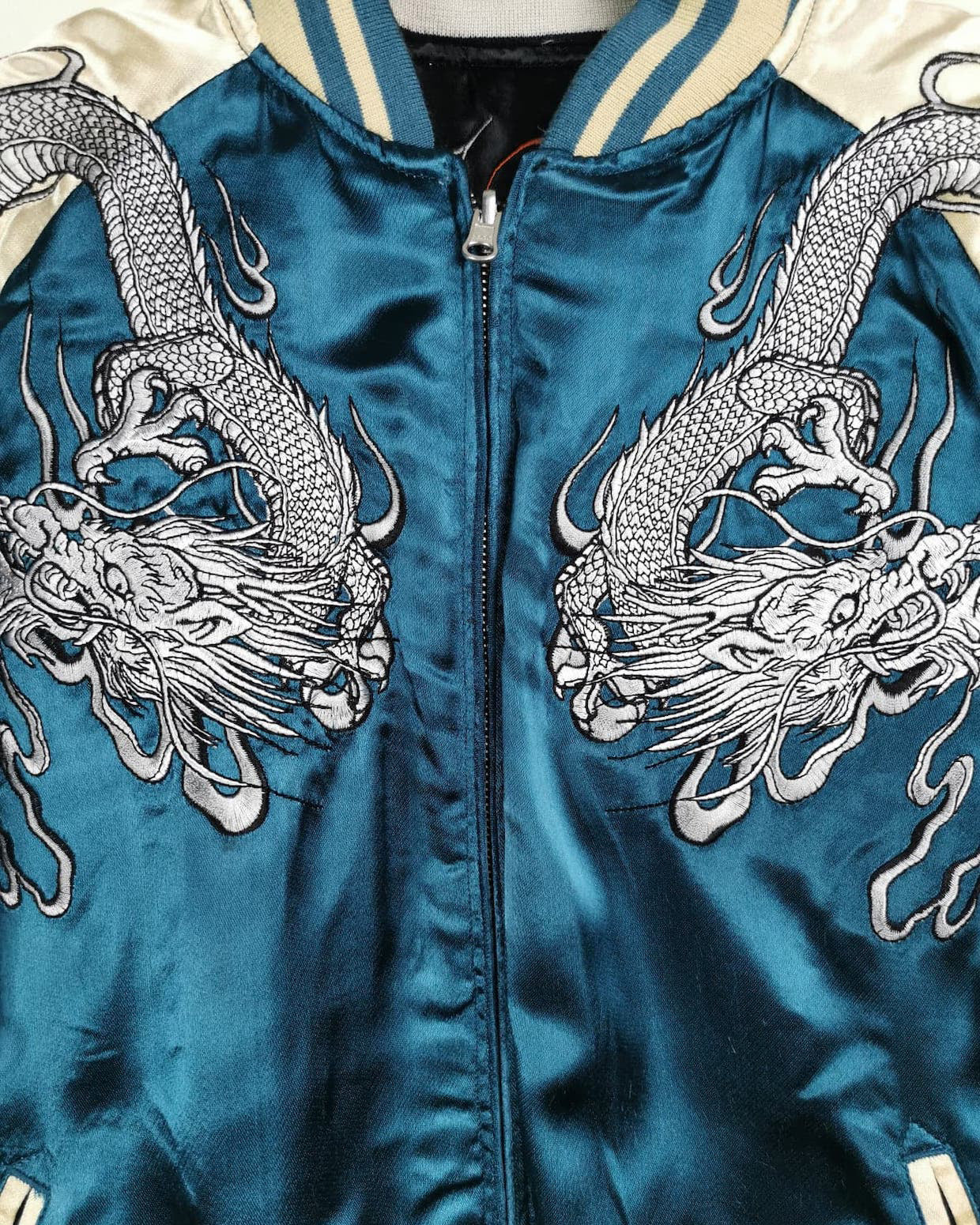 [OWL Moon x Double Dragon]  Bomber jacket Vintage / Reversable